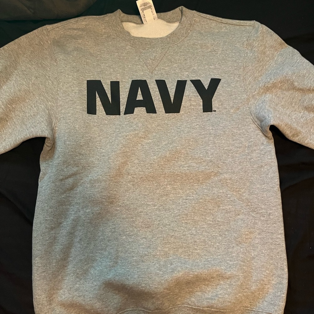 Navy. Grey Sweatshirt. Soffe. Size Small